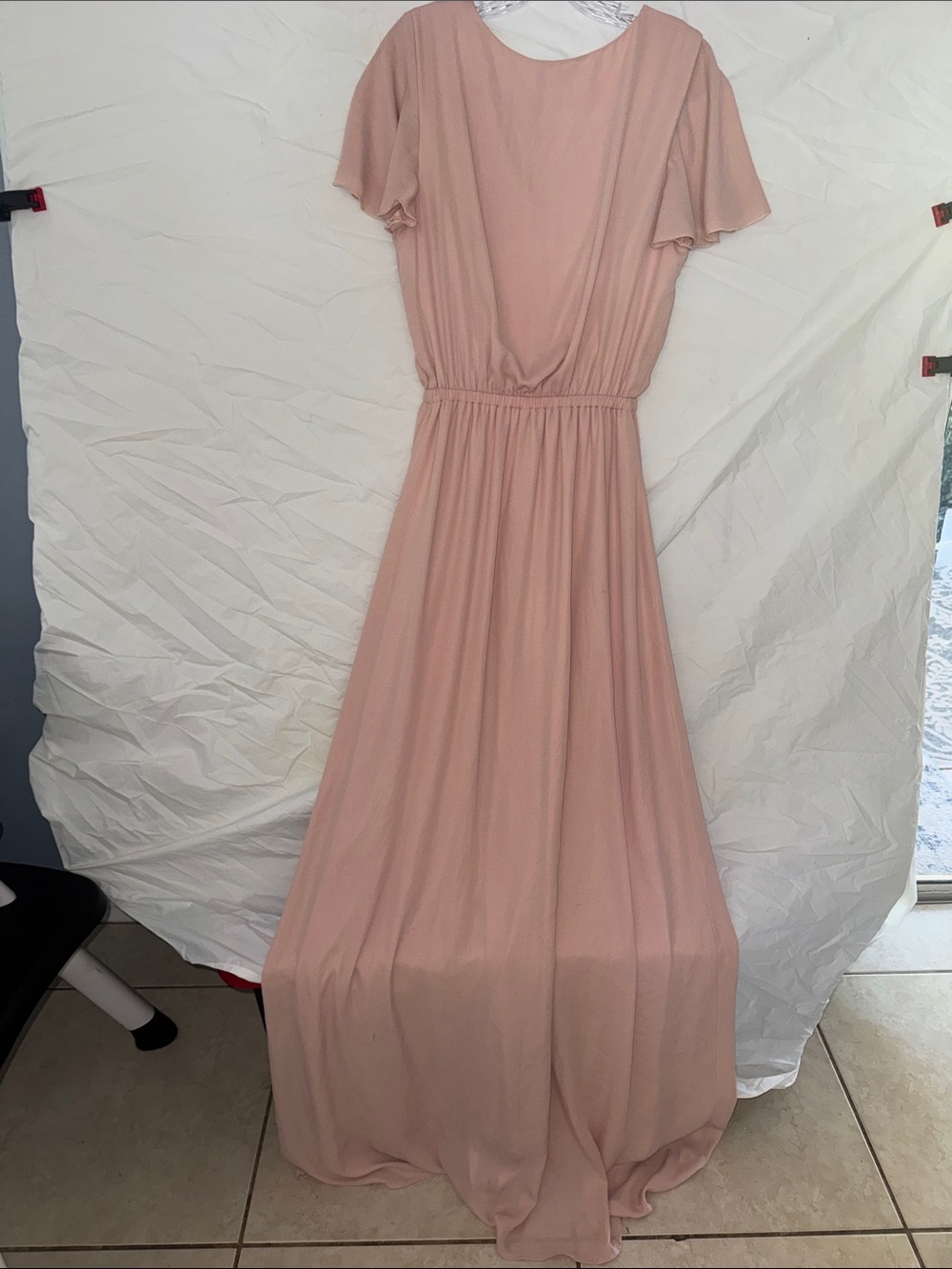 Show Me Your MuMu Blush Pink Flutter Sleeve Maxi Dress - Picture 5 of 5